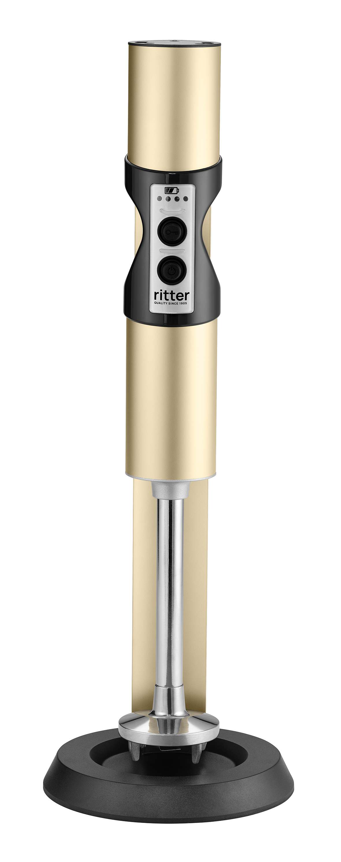 Electric hand blender in light gold