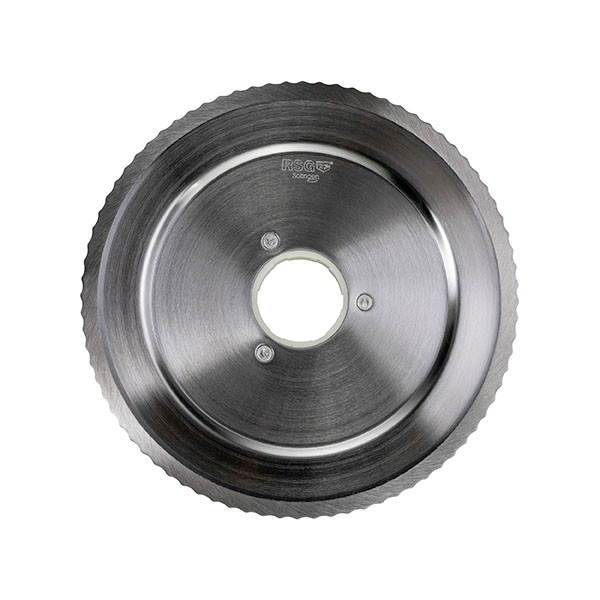 Wellenschliffmesser mit weißem Zahnrad