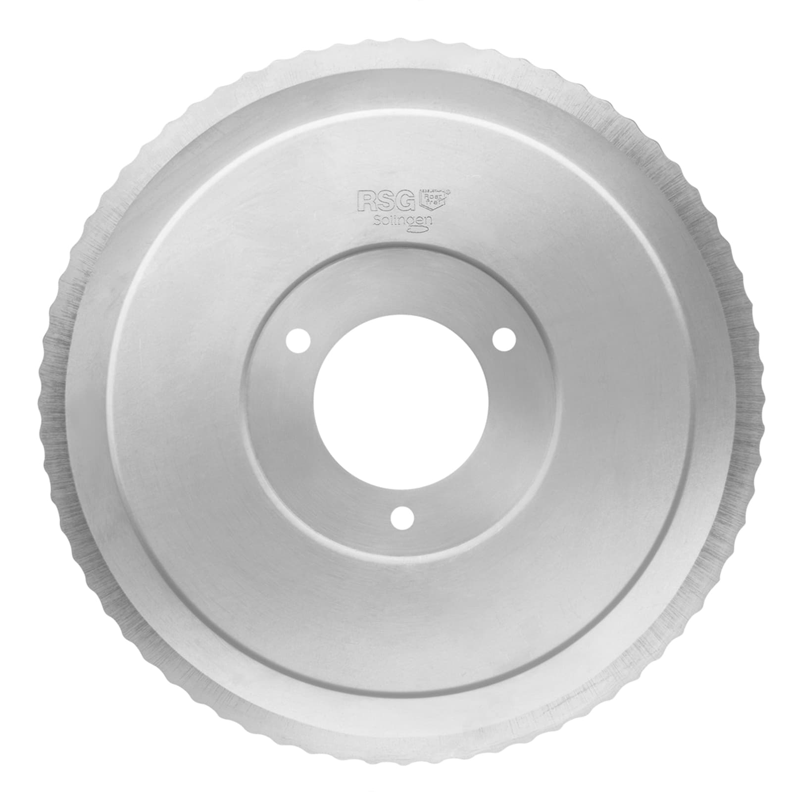 A picture of the electrolytically polished serrated blade.