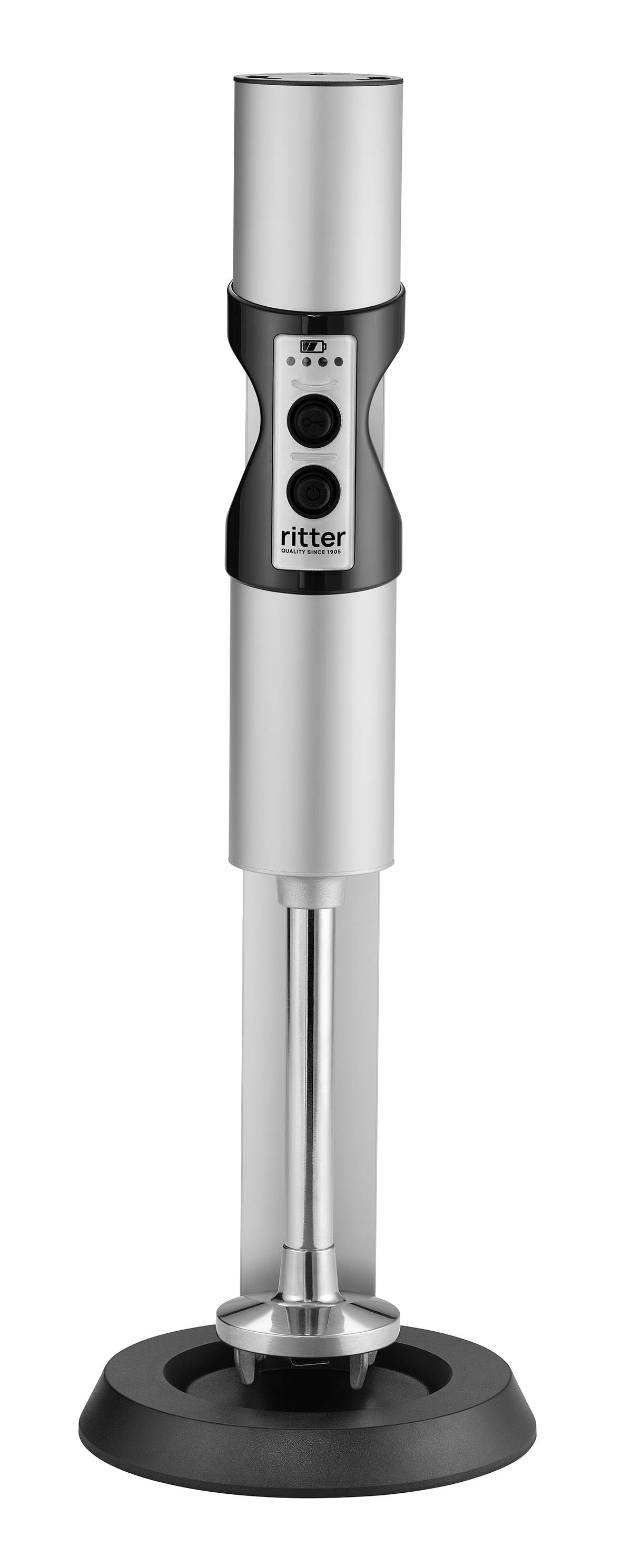 Elektrischer Stabmixer in silber