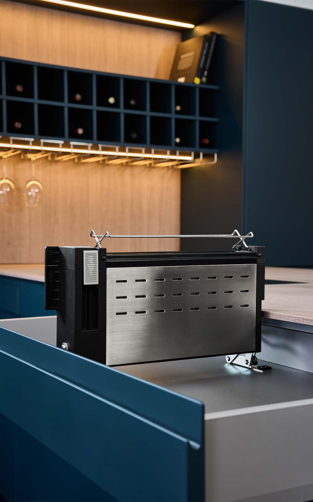 Toaster Racking System Built in toaster for assembly in a kitchen drawer