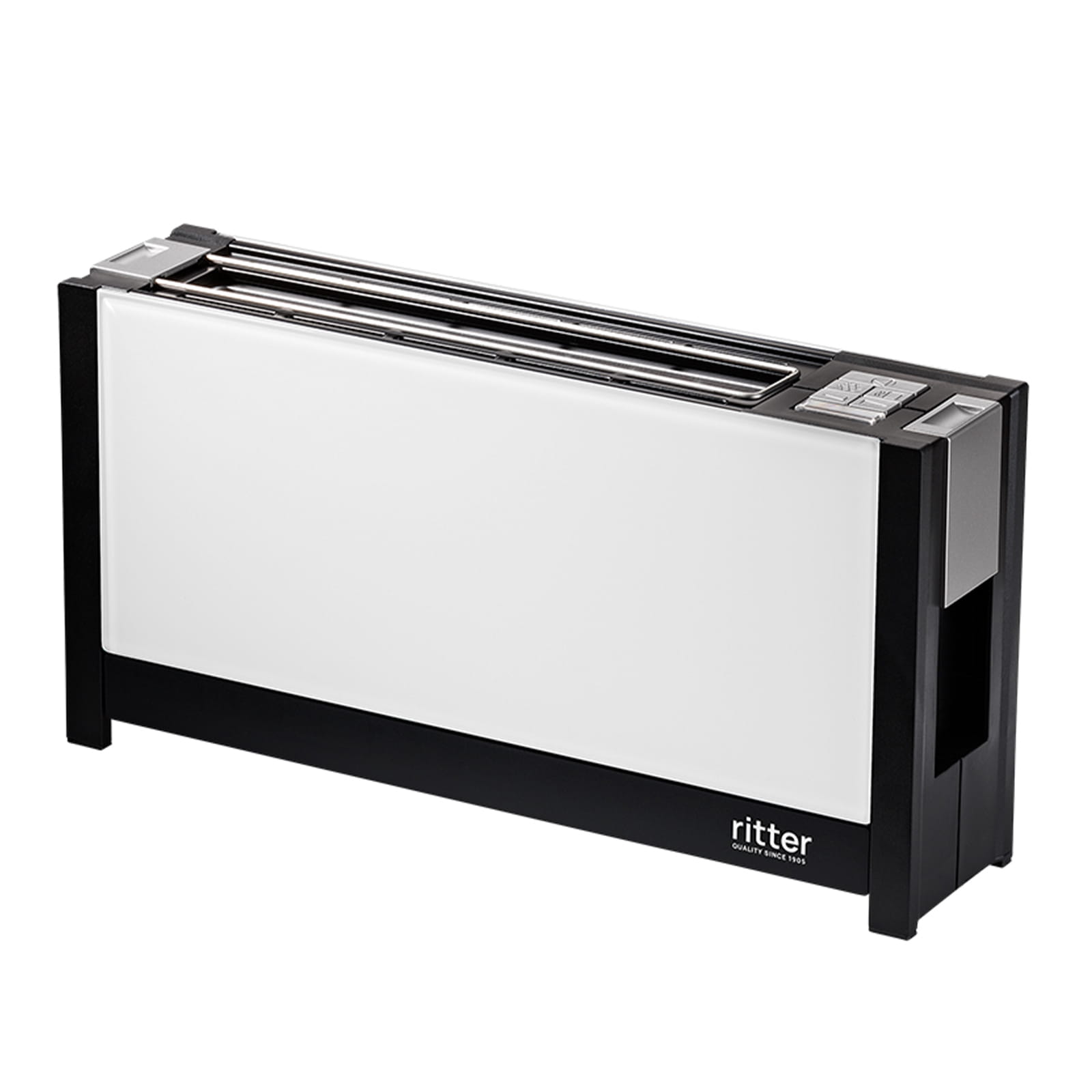 Toaster - Slim long-slot toaster with glass or aluminium front