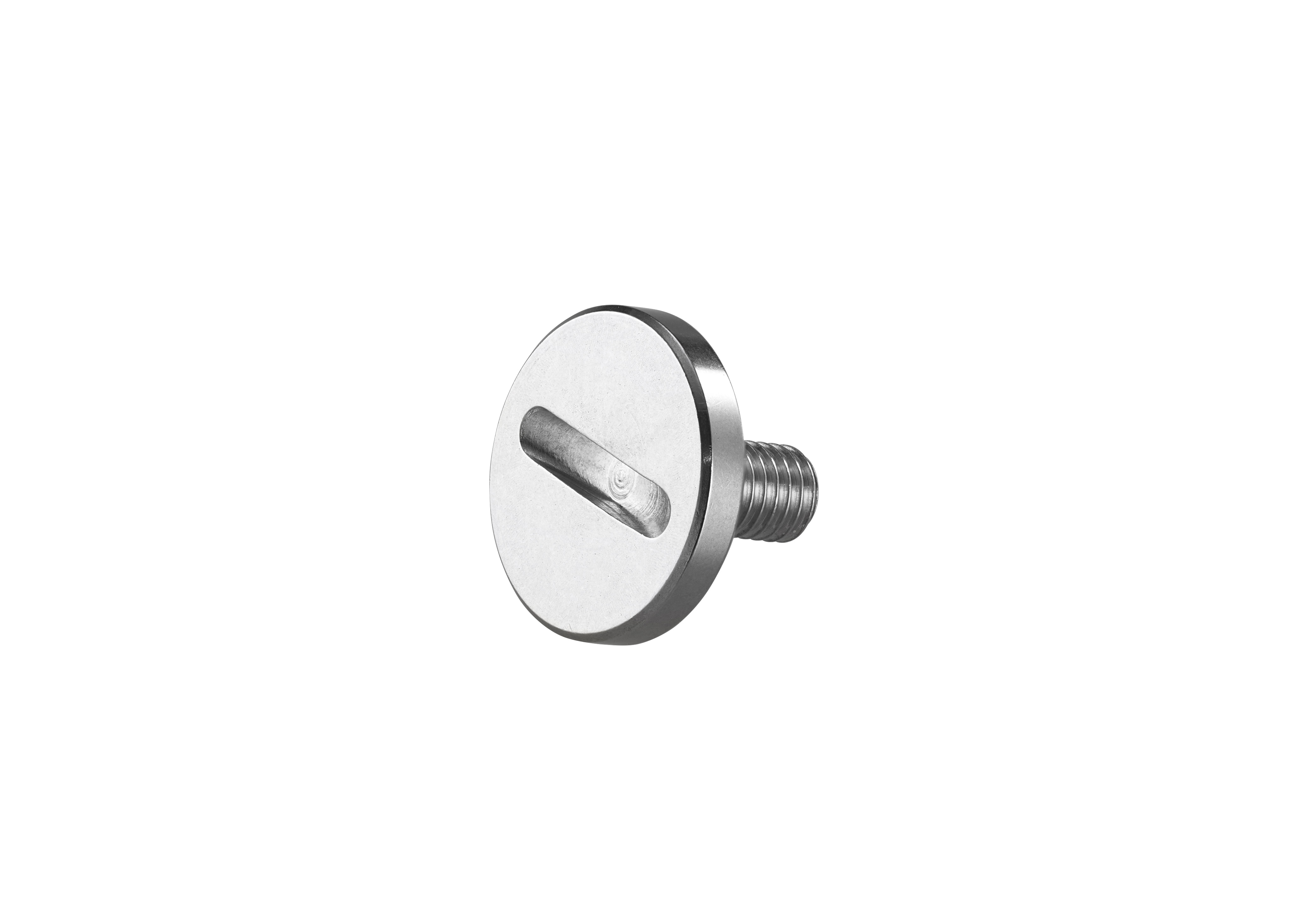 Screw plug for circular blade/hand crank and food guidance