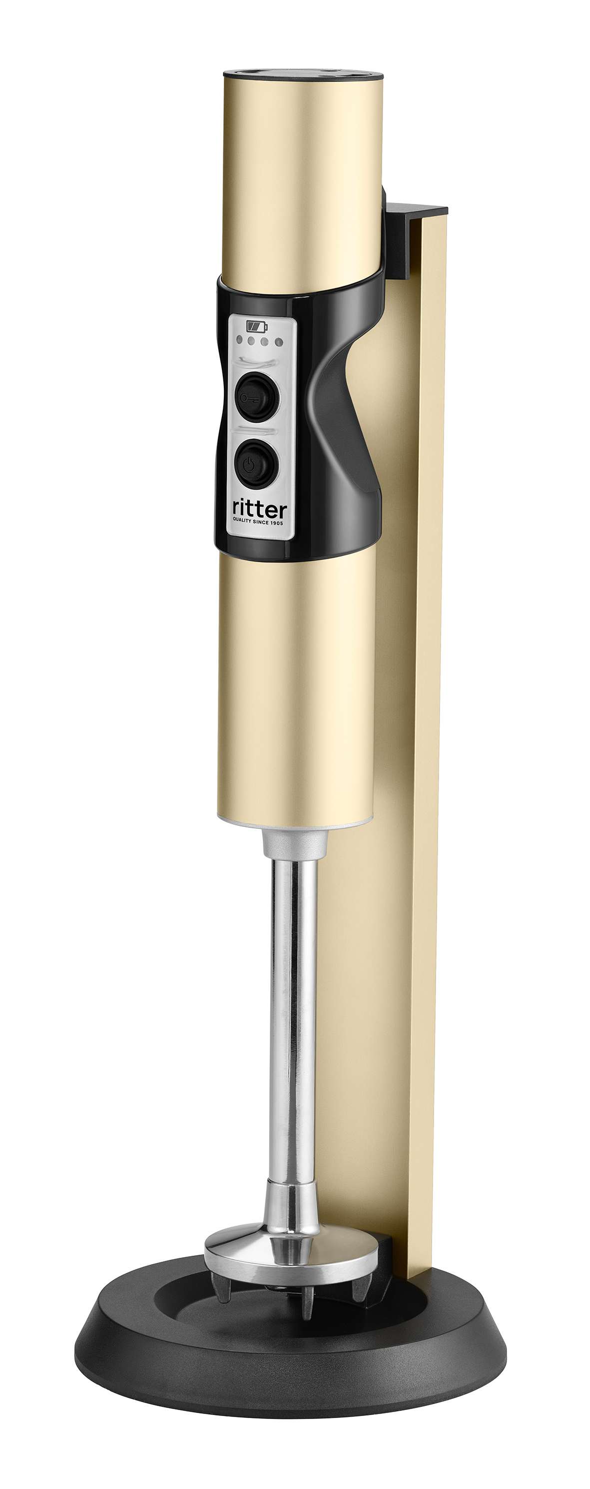 Electric hand blender in light gold