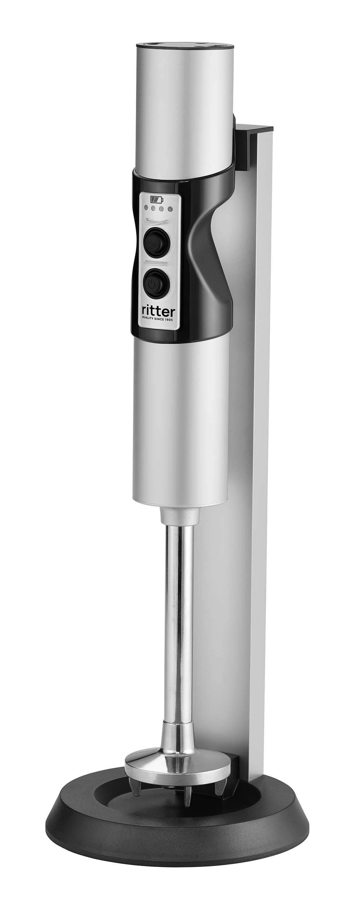 Elektrischer Stabmixer, seitliche Ansicht