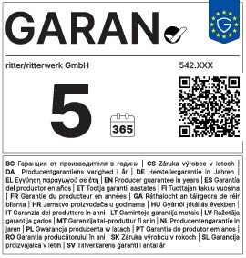 EU Label für Garantie