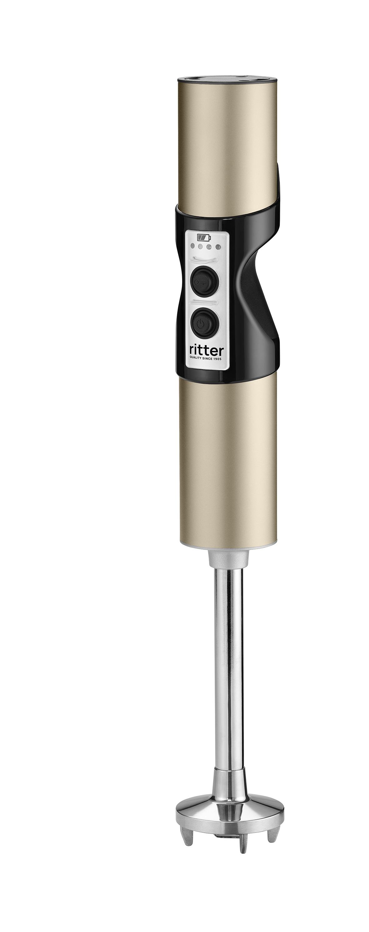 Electric hand blender in light brown