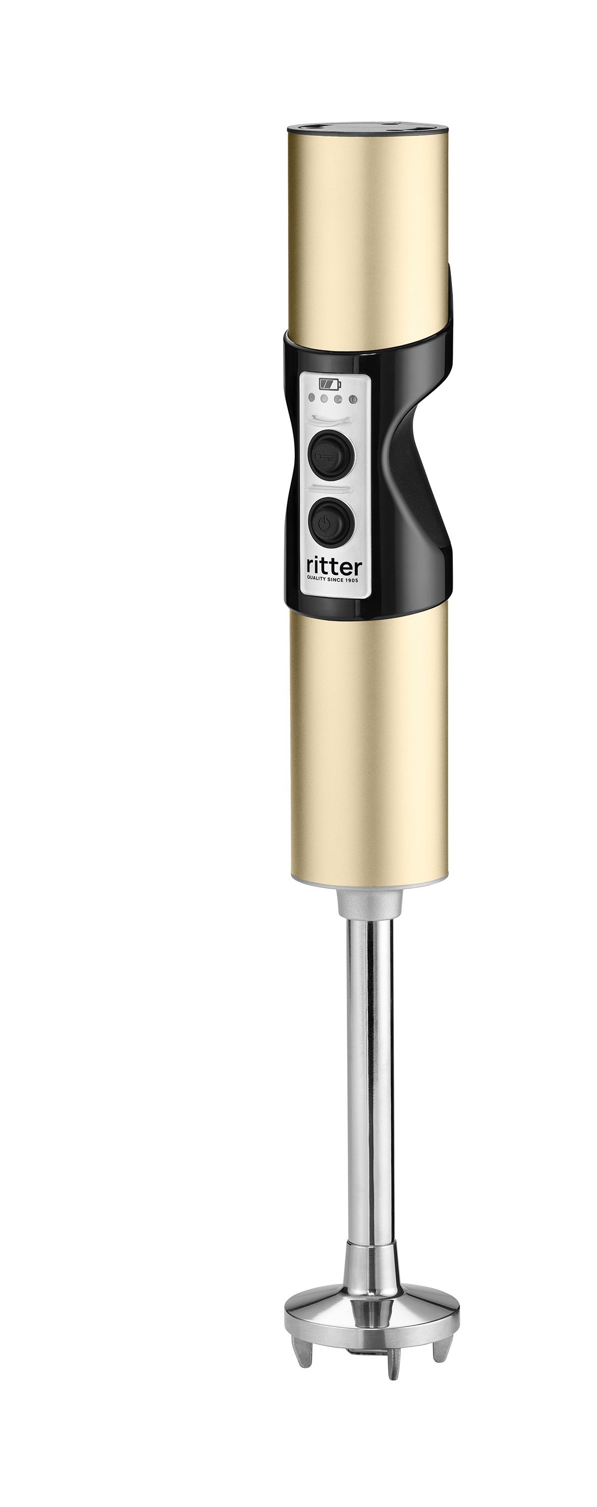 Electric hand blender in light gold