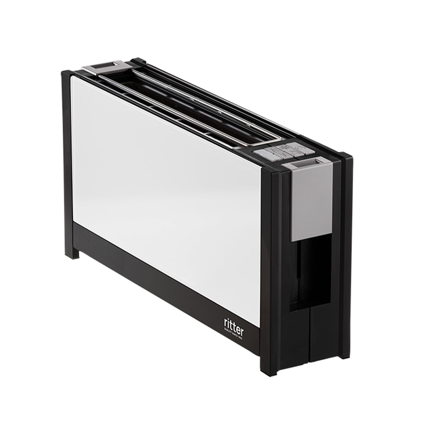 Toaster - Slim long-slot toaster with glass or aluminium front