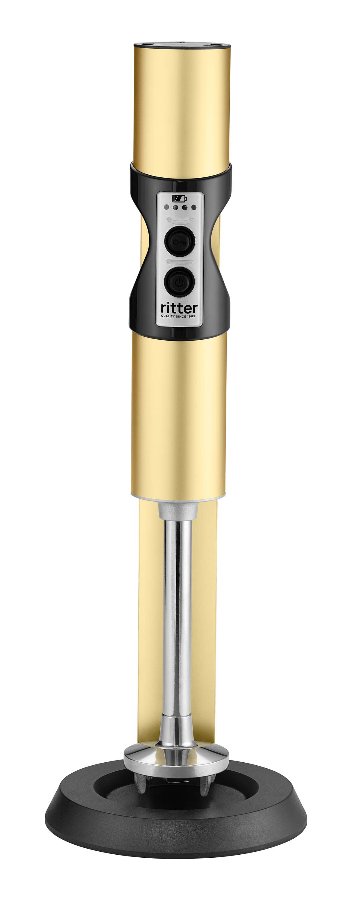 Electric hand blender in gold