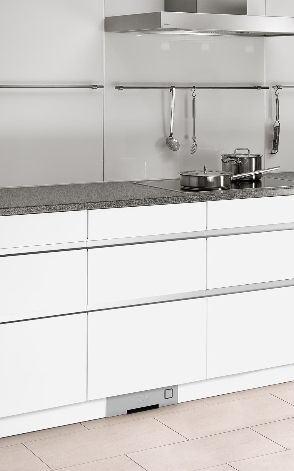 Built-in vacuum cleaner in a modern kitchen Built-in vacuum cleaner in a modern kitchen