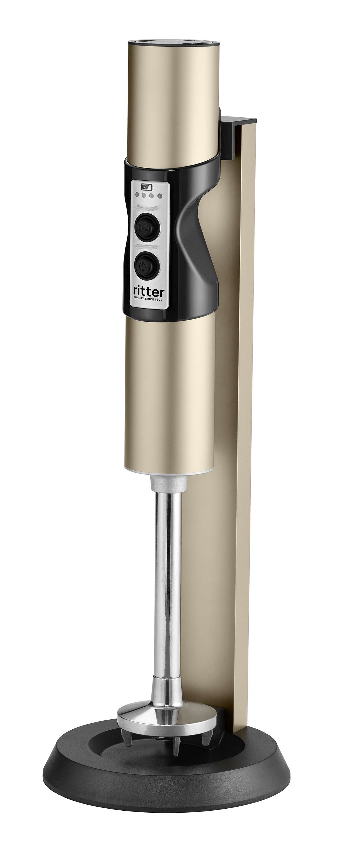Electric hand blender in light brown